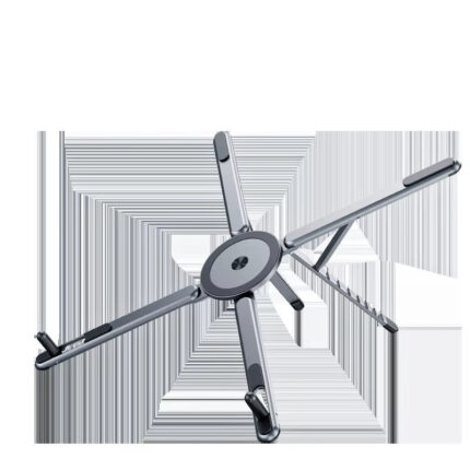 E05 New Portable Foldable Aluminum Laptop Stand with Heat Dissipating Feature Mobile Phone Holder for Desk Use