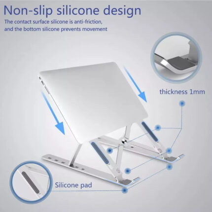 Foldable Portable CNC Aluminum Alloy Desktop Adjustable Height Laptop Tablet PC Computer Notebook Stand for Ipad