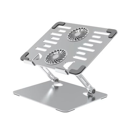 Laptop Computer Holder Stand Collapsible Ventilated Metal Portable Foldable Adjustable Laptop Stand with Cooling Fan